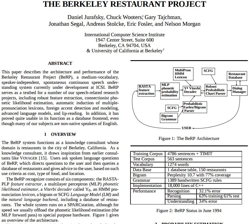 Outro exemplo: Berkeley Restaurant Project Sistema de consulta sobre os restaurantes da