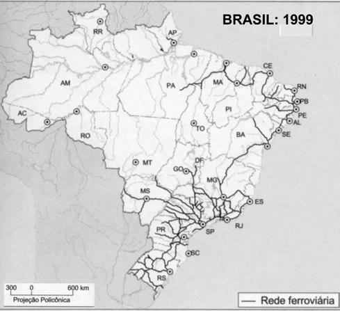 QUESTÃO 6 Observe o mapa a seguir. ATLAS GEOGRÁFICO ESCOLAR. Rio de Janeiro: IBGE, 2002. p.149. [Adaptado].
