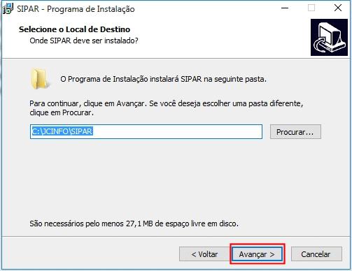 Ao final, clique em [Instalar] Para instalação em rede, apenas no