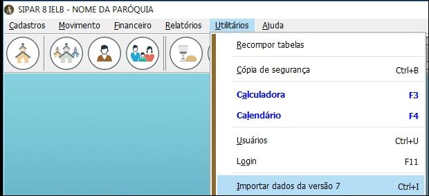 Na tela de importação, selecione a pasta de dados do 7, geralmente em C:\JCINFO \2008\DADOS, se não foi