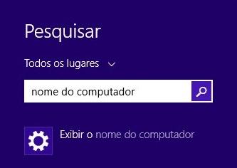 Clique sobre [Exibir o nome do computador]; Uma janela com as configurações do