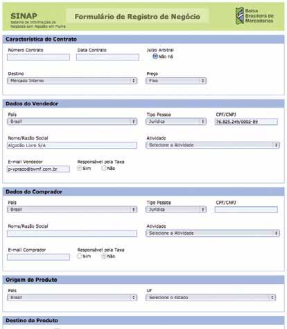 2º PASSO: informando os dados do vendedor e comprador Alguns dados do vendedor (produtor) aparecerão automaticamente na tela. Pode ser inserido um ou mais e-mails.