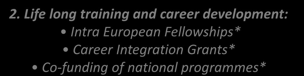 Life long training and career development: Intra European Fellowships* Career Integration