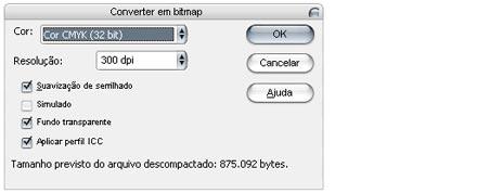 Após ter feita a conversão em bitmap, vá novamente no menu Bitmaps > Desfocagem > Desfocagem Gaussiana e, na janela que abrir, coloque um valor de 3 pixels e clique no botão OK.