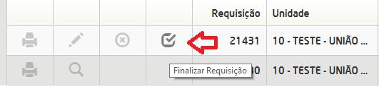 A requisição somente será enviada para a área de Suprimentos - Compras, após o solicitante finalizar a mesma. 3.