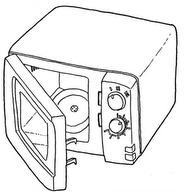 Forno de micro-ondas O forno de micro-ondas tem