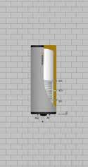 MODELOS DE TERMOACUMULADORES COM SERPENTINA - COTAS (mm) MODELO VERTICAL MURAL COM ENTRADA E SAÍDA NO MESMO TAMPO COM 1 SERPENTINA (VMM1) CAPACIDADE ÂNODO / CONTROL ADOR * ENTRADA SERPENTINA SAÍDA