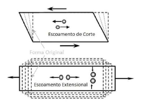 3.3.1 Fluxo Teixeira (213) refere que há dois tipos de escoamento, relacionados com o movimento de partículas adjacentes a um líquido.