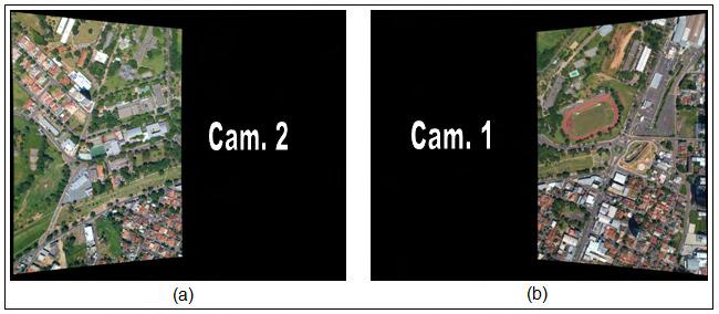 95 Figura 48 - Retificação de imagens: (a) Retificação da imagem da câmara 2 (b) Retificação da imagem da câmara 1.