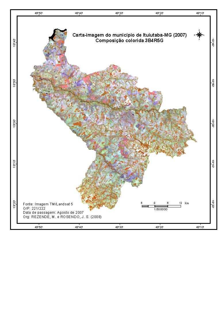 Figura 3: Carta-imagem do município de Ituiutaba MG (1997)