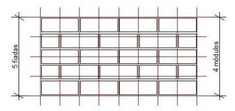18 dos três planos ortogonais (NBR 5706, 1977). A Figura 5 representa um quadriculado modular de referência, onde o espaçamento entre as linhas é igual a 1M.
