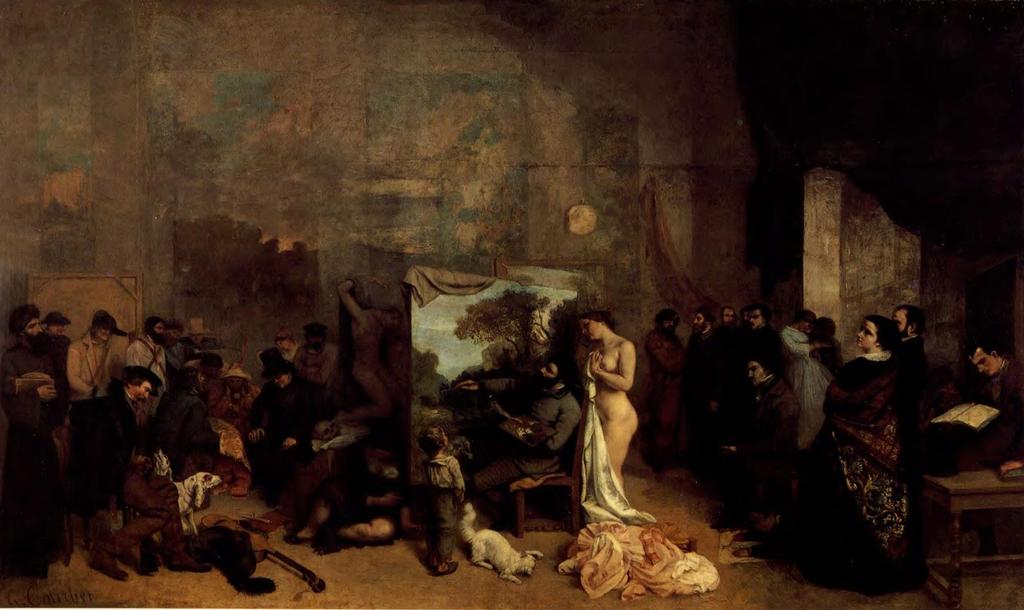 Figura 39: Courbet. O ateliê do artista, 1854-1855.
