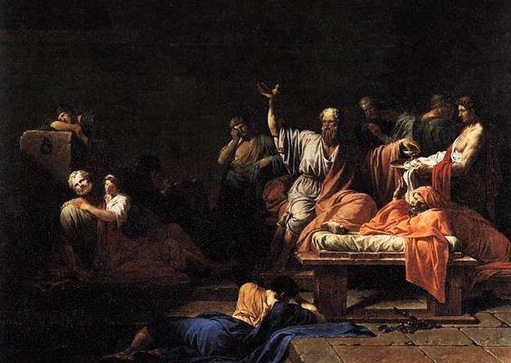 Figura 42: Pierre Peyron. A morte de Sócrates, 1787. 382 Figura 43: Jacques-Louis David. A morte de Sócrates, 1787. 383 381 Jean François Pierre Peyron.