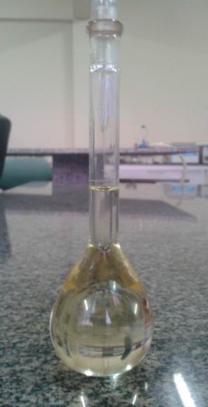 Figura 1- biodiesel obtido a partir do óleo de inajá (maximiliana maripa drude) por rota metílica.