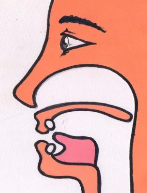 Tongue placement is at the back of the mouth. Prolong the vowel sound a little. O posicionamento da língua é na parte de trás da boca. Prolongue um pouco o som da vogal.