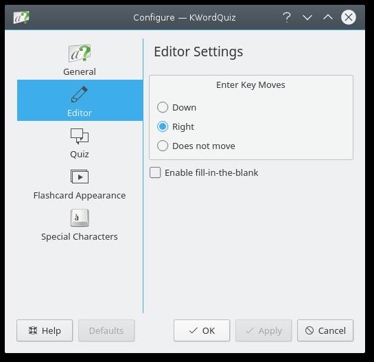 10.2 Configuração do Editor Você poderá configurar o comportamento da tecla Enter ao trabalhar com o editor.