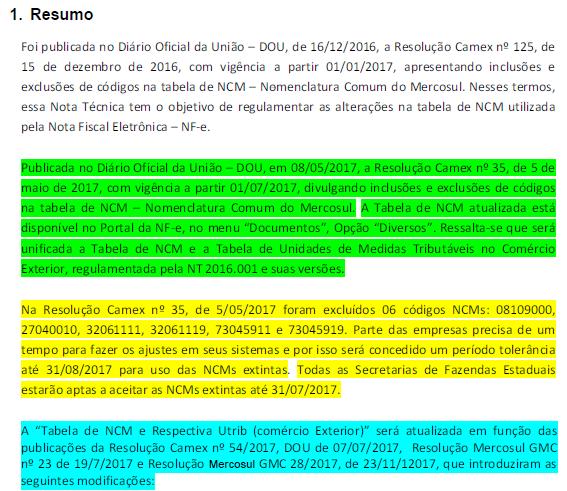 Nota Técnica 2016/003 V. 1.