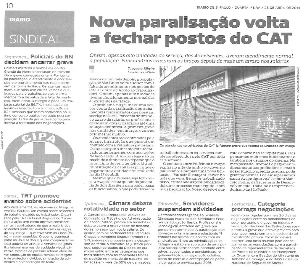 Caso não haja interesse em continuar cassind@fiesp.org.