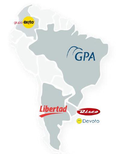 Estratégia de Grupo: Sinergias na América Latina Sinergias que criam valor e desenvolvem oportunidades cruzadas Inauguração de 9 lojas na Colômbia baseda no modelo operacional do Assaí e previsão de