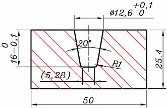 de ensaios dos mesmos. Como parâmetros geométricos, foram avaliados dois pares (pino e bloco) de geometrias cônicas distintas (Figura 3.9). A B Figura 3.