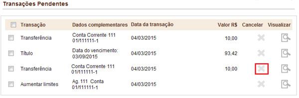 Cancelar transação Para cancelar uma autorização, basta clicar na imagem a figura abaixo.