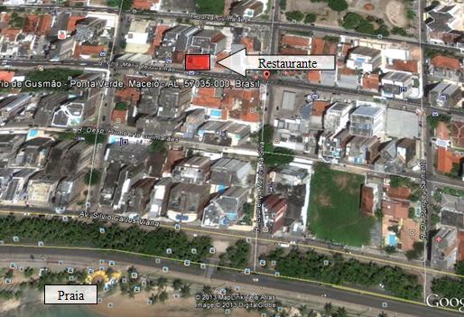 Ponto de ônibus Figura 1 Localização do restaurante estudado. Fonte: Google Earth, 2013.
