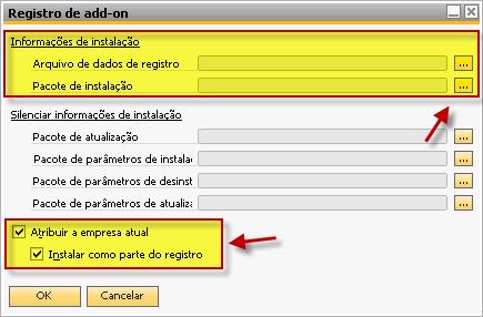 Na nova janela que é exibida, em Informações de instalação, para o campo Arquivo de dados de registro, selecione o arquivo ARD na pasta "Client", no pacote do Triple One.