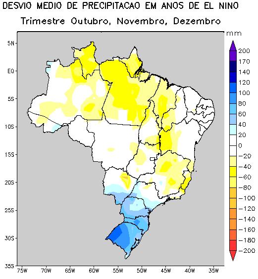 Figura 3 desvio médio de chuvas em anos de El Niño 7.2.