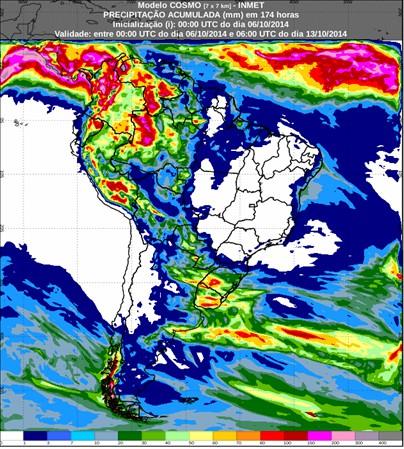 Figura 7 rognóstico de chuva até 13