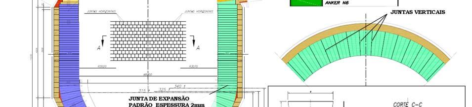 8 Projeto de refratário - Fornecedor ISSN 1982-9345 Foi construído o modelo 3D em CAD do convertedor, uma vez que o mesmo não apresenta axissimetria, todos os detalhamentos pertinentes à uma análise