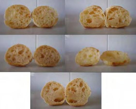 80 Tabela 18. Resultados das medições de espessura de crosta, superior e inferior, das amostras de pão de queijo.