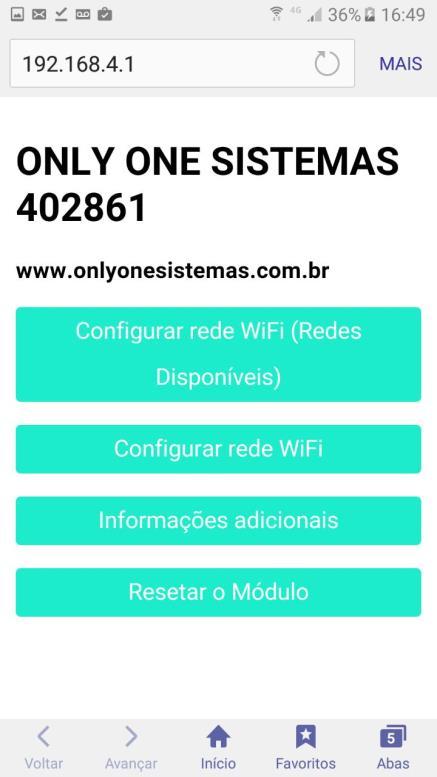 3 - Caso precise do MacAddress do equipamento para informar à central de atendimento da