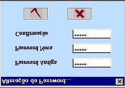 Figura 14: Janela que permite alterar a password do Gestor das Salas Tal como se pode verificar, o utilizador deverá começar por introduzir a sua password antiga, devendo em seguida indicar qual a