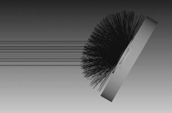 2. MODELO ÓTICO DO DIFUSOR O modelo tridimensional em CAD da ótica de entrada do radiômetro UV foi transferido para o ZEMAX [ZEMAX, 2009] usando rotinas SAT.