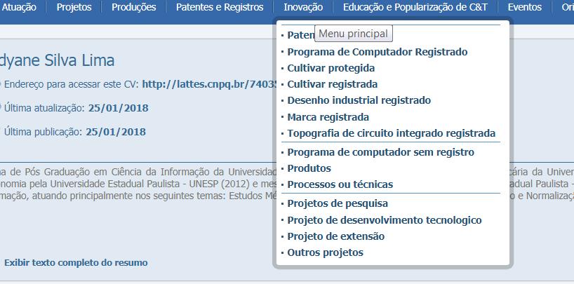 INOVAÇÃO Insira nesse módulo dados sobre o desenvolvimento de atividades de