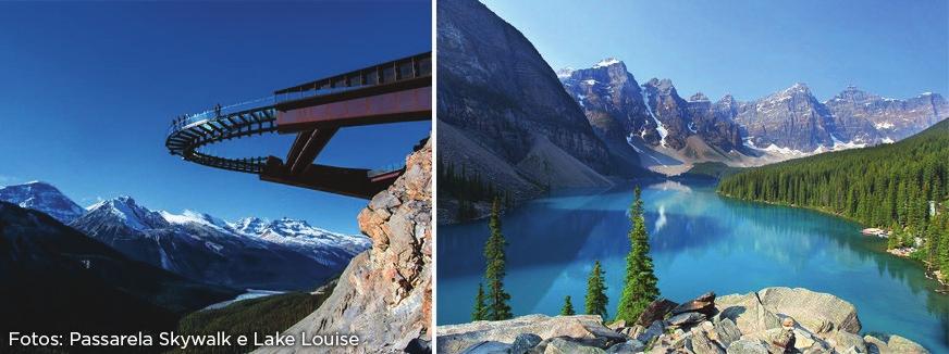 Passagem pelos Lagos Peyto, Bow e chegada ao belíssimo Lake Louise, dos lugares mais fotografados do Canadá. Tempo livre para passear às margens das águas cor de esmeralda e desfrutar da bela região.