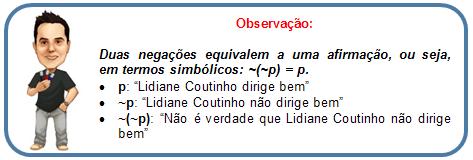 Bacen (Analista) Raciocínio Lógico Prof. Thiago Pacífico O MODIFICADOR NEGAÇÃO Dada a proposição p, indicaremos a sua negação por p. (Lê-se "não p" ).