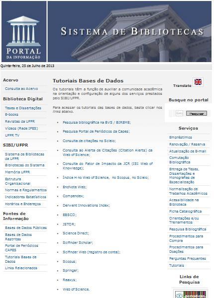 PORTAL DA INFORMAÇÃO http://www.portal.ufpr.