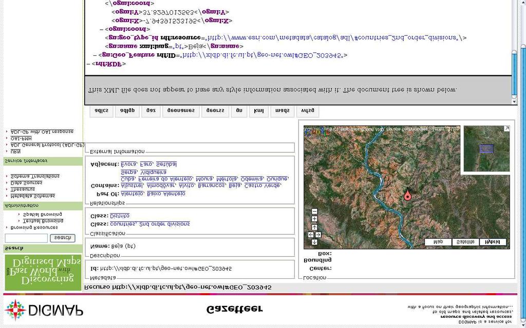 3.4 Interface para Consultas a Almanaques Geo-temporais A Geo-Net-PT também é utilizada no projeto DIGMAP 4 (Discovering our Past World with Digitized historical Maps) (Borbinha et al.