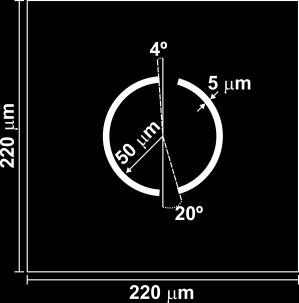 Capítulo 5. Aplicação do Método WCIP em Terahertz Figura 5.5 O elemento da FSS é um anel duplamente truncado e assimétrico (split-ring).