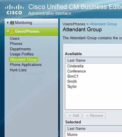Anexo A Criar o utilizador da aplicação Attendant para o Cisco Business Edition 3000 8.