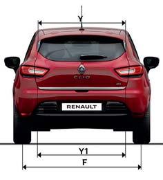 Dimensões CLIO CLIO SPORT TOURER VOLUME DA BAGAGEIRA Clio Clio Sport Tourer Volume da bagageira (em litros) 300 445 DIMENSÕES (mm) A Distância entre eixos 2589 2589 B