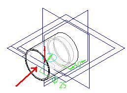 Clique em Close Sketch. Na barra de fita selecione as opções Symmetric Extend e em seguida Through All.