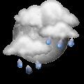 Para as próximas horas, devido à aproximação de uma frente fria, segue a previsão de pancadas de chuva para a noite, podendo vir acompanhadas de rajadas de vento e raios. Mínima prevista de 17ºC.