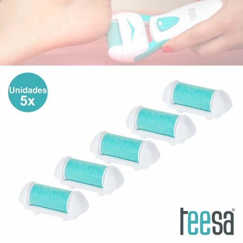 . 5900190023375 - Pack 5 recargas p/ removedor de calos - Adequado p/ máquina removedor de calos - Compatível c/ modelo TSA0501 -