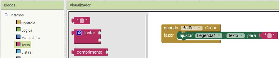 (observe a figura abaixo) Agora vamos utilizar um bloco de texto que está na guia Blocos / Texto / bloco de texto e