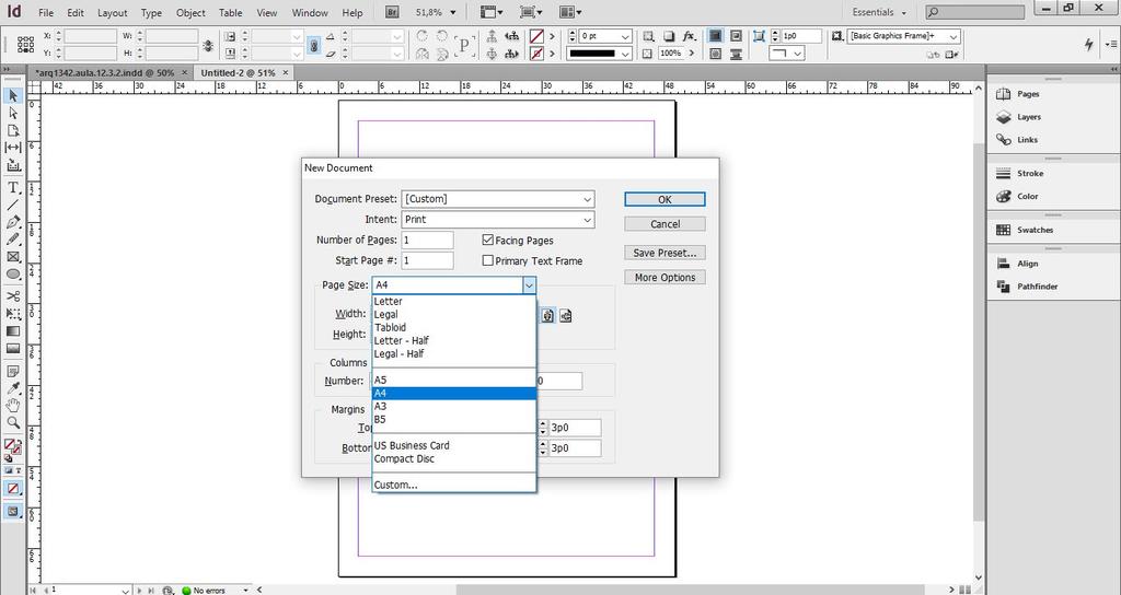 Indesign Propriedades do