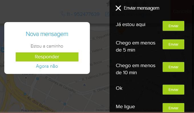 SOLICITANDO PELA WEB Pedir Táxi Você poderá