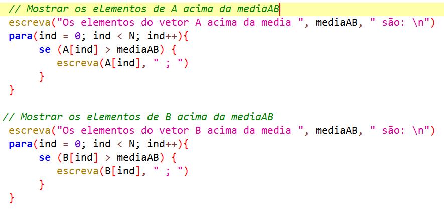 PROCESSAMENTO [3] Mostrar os elementos