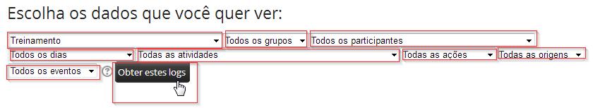 Um nome de um participante cadastrado deve ser escolhido e após isso, clique no botão Obter estes